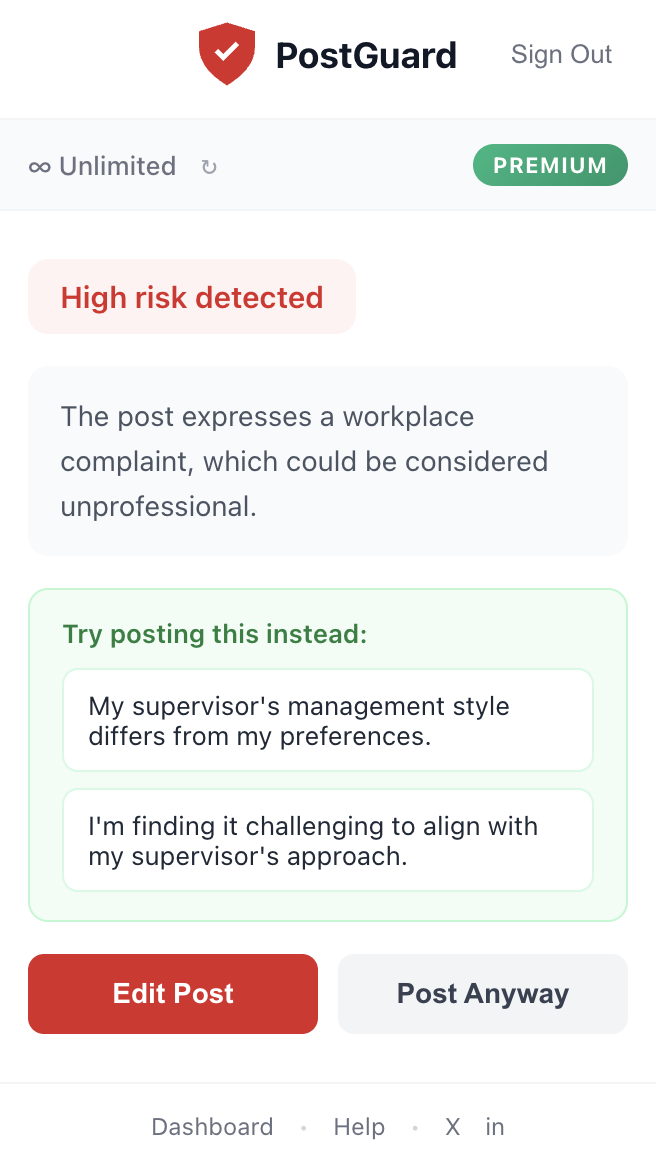PostGuard Chrome Extension
